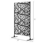 Decorative Outdoor Privacy Screen, See-Through Outdoor Divider/Separator with Twisted Branch Motif for Fun Shadows or Climbing Plant Trellis, Fence Panel for Garden Walkway, Backyard, 6.5FT - Image 3