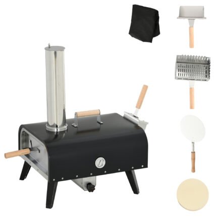 Pellet Wood Fired Pizza Oven with Outdoor Pizza Maker