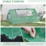 71" x 55" x 32" Mini Greenhouse, Small Green House, Garden Planting Shed, Outdoor Flower Planter Warm House with Zipper Windows, Green - Image 5