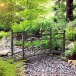 3.3' Metal Arch Zen Garden Bridge with Safety Siderails, Decorative Footbridge, Delicate Scrollwork & Corner Spheres for Stream, Fish Pond, Bronze - Image 2