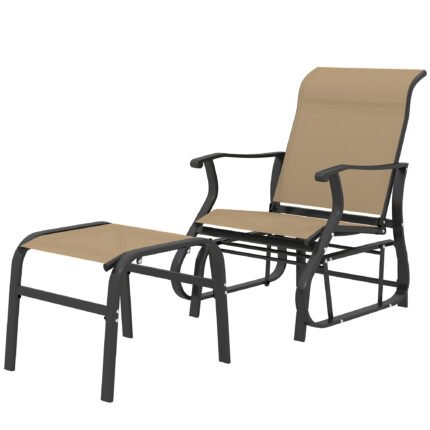Outdoor Glider with Ottoman