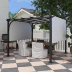 10' x 10' Patio Pergola with Weather-Resistant Steel Frame, Backyard Sun Shade Canopy Cover Shelter for Porch Party, Garden, Grill Gazebo - Image 2