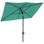 6.5' x 10' Patio Market Umbrella with Crank and Tilt