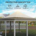 12 x 12 ft. Canopy Tent with Mesh Netting, UPF50+ Pop Up Tent with Carry Bag for Garden, Patio - Image 6