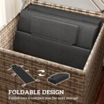 Foldable Chaise Lounge Cushion Set of 2, Outdoor Lounge Chair Cushion Set, UPF50+ 230gsm Olefin, 80" x 26" Black - Image 6