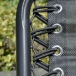 2-Seat Outdoor Porch Swing, with Pivot Storage Table, Cup Holder, & Adjustable Overhead Canopy, Stand's Skid-Resistant Feet Pad, Breathable Mesh Seat, Steel Frame, for Patio, Black - Image 8