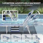 Tanning Chair Set of 2 with Face Hole and Side Table - Image 6