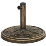 Round Patio Umbrella Base, 26 lbs Resin Outdoor Umbrella Stand Base, Patio Umbrella Stand for 1.3"/1.5"/1.9" Umbrella Poles for Outdoor, Lawn, Poolside - Image 9