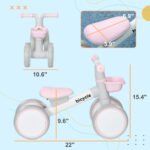Balance Bike for Toddlers 1-3 Years with Adjustable Seat, Silent Wheels, No Pedal Bike - Image 3