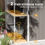 8 x 4ft Outdoor Garden Shed, Metal Shed with Air Vents and Lock for Backyard, Garden, Patio, Warm Gray - Image 4