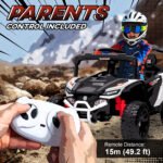 12V Kids Ride On Truck, Battery Powered Electric UTV Vehicle with Rear Suspension, Remote Control for 3-5 Years - Image 5