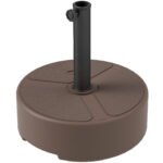 Round Patio Umbrella Base Holder, Heavy Duty Outdoor Umbrella Stand Base, Filled Up to 44lbs with Stand or 40lbs with Water for Garden, Poolside - Image 9