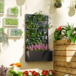 Metal Garden Bed with Trellis for Climbing Plants, Freestanding or Wall Mounted Flower Bed for Garden, Patio, Balcony - Image 7