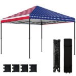 10 x 10 ft Pop Up Canopy Tent with One Push Setup, Outdoor Portable Instant Canopy Shelter w/ Roller Bag
