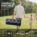 Reversible Outdoor Rug, Waterproof Plastic Straw with Carry Bag, 9' x 18', Blue & White Lantern - Image 4