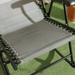 Outdoor Rocking Chair Set of 2, Patio Folding Lawn Rocker Set with Headrests for Yard, Patio, Deck, Backyard, Gray - Image 8