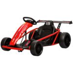 24V 7AH Kids Electric Go Kart, 8.1 MPH Battery Powered Drift Kart with Dual Motors, Soft Start for 8-12 Years