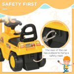 2-in-1 Kids Ride-On Excavator Digger Tractor with Pulling Cart - Image 8