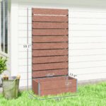 Trellis Planter for Climbing Plants, Raised Garden Bed with Trellis, Planter Box for Outdoor, 28.25" x 15" x 59", Brown - Image 3