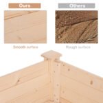Raised Garden Bed with Legs, 48" x 22" x 30", Elevated Wooden Planter Box, Self-Draining with Bed Liner for Vegetables, Herbs, and Flowers Backyard, Patio, Balcony Use, Natural - Image 4