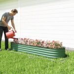 7.9' x 2' x 1' Galvanized Raised Garden Bed Kit, Metal Planter Box with Safety Edging, Green - Image 3