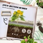Raised Garden Bed, Planter Box, Metal and Wood Combined, for Growing Flowers, Herbs and Vegetables - Image 5