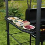 8' x 5' Outdoor Grill Gazebo Canopy Shelter with Vented PC Roof, Side Shleves - Image 8