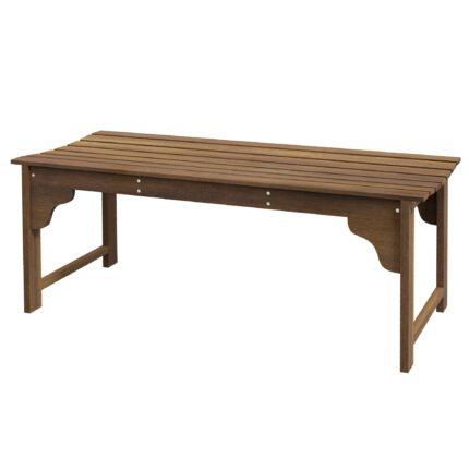 Slatted Wooden Garden Bench with Curved Seat Front Porch Bench