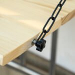 Hanging Balcony Table, Spruce Wood Foldable Railing Bar, Serving Table & Desk, Fits up to 3.9 Inches, Natural - Image 8