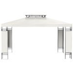 13' x 10' Patio Gazebo Outdoor Canopy Shelter w/ Double Vented Roof, Cream White - Image 7