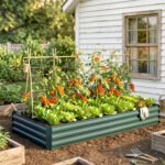 95" x 36" x 12" Galvanized Raised Garden Bed, Easy DIY and Cleaning for Growing Flowers, Herbs, Succulents, Green - Image 8