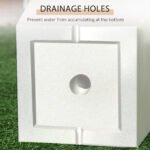 2-Pack Outdoor Planter Set, Flower Pots with Drainage Holes, Durable & Stackable Plant Pot, 22in & 18in, for Porch, Entryway, Patio, Yard, Garden, White - Image 6