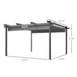 13' x 13' Aluminum Retractable Pergola Canopy, Outdoor Pergola for Garden, Patio, Backyard, Deck - Image 3