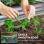 Galvanized Raised Garden Bed, 4' x 4' x 1' Metal Planter Box, for Growing Vegetables, Flowers, Herbs, Succulents, Green - Image 5