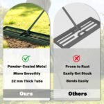 Lawn Leveling Rake, 36" x 10" Heavy Duty Yard Leveling Rake with 66.5" Handle for Backyard, Golf Course - Image 6