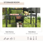 8' x 5' Outdoor Grill Gazebo Canopy Shelter with Vented PC Roof, Side Shleves - Image 5