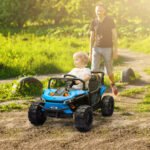 12V Ride On Truck, Battery Powered Electric Car for Kids w/ Remote Control, 4-Wheel Suspension & LED Lights - Image 2