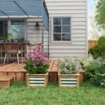 Raised Garden Beds Set of 2, Metal and Wood Combined Planter Box, for Growing Flowers, Herbs and Vegetables - Image 7