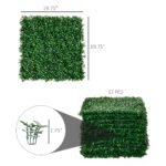 12 PCS Artificial Boxwood Panels Topiary Wall Greenery Backdrop, Privacy Hedge Screen 4 Layer Roll, Dark Green - Image 3