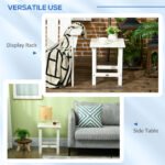 Adirondack Side Table, Square Patio End Table, Weather Resistant 15" Outdoor HDPE Table for Porch, Pool, Balcony, White - Image 5
