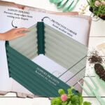 8x2x2ft Galvanized Raised Garden Bed Kit with Safety Edging for Flowers, Herbs and Vegetables, Green - Image 6