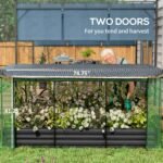 Galvanized Steel Planter Box with Crop Cage and Shade Cloth, Raised Garden Bed for Flowers, Veggies and Herbs, Gray - Image 6