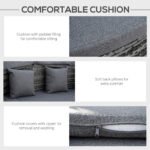 Convertible Rattan Daybed Sectional, Grey - Image 4