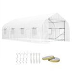 Walk In Tunnel Greenhouse, Portable Outdoor Plant House with Roll Up Doors