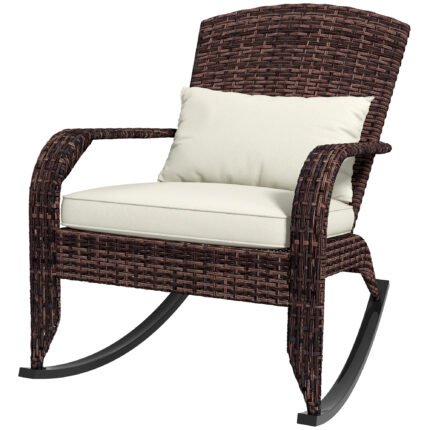 Adirondack Chair with Outdoor Wicker Rocking Chair