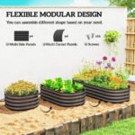 4.9' x 2' x 1' Galvanized Raised Garden Bed Kit, Metal Planter Box with Safety Edging, Dark Gray - Image 4