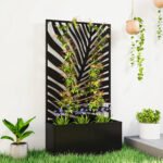 Metal Garden Bed with Trellis for Climbing Plants, Freestanding or Wall Mounted Flower Bed for Garden, Patio, Balcony - Image 2