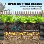 Galvanized Raised Garden Bed, 4' x 2' x 1' Metal Planter Box, for Growing Vegetables, Flowers, Herbs, Succulents, Gray - Image 6