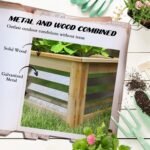 Raised Garden Bed, Planter Box, Metal and Wood Combined, for Growing Flowers, Herbs and Vegetables - Image 4