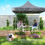 10' x 10' Heavy Duty Pop Up Canopy Tent with Sidewall, UPF50+ Instant Sun Shelter with Storage Pockets, Dark Blue - Image 8